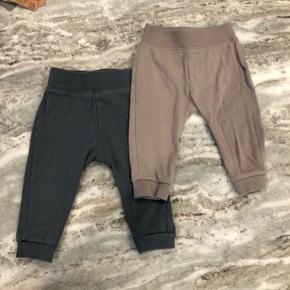 Set of 2 organic cotton baby pants